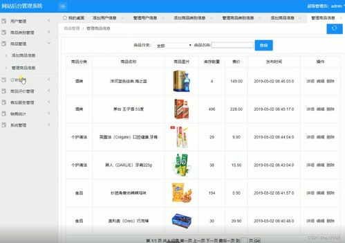 2196網上超市商品管理系統jsp源碼 說明文檔 畢設